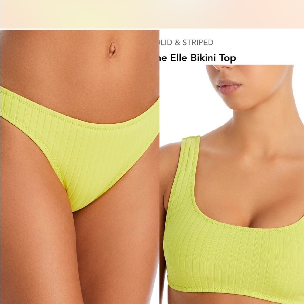 SOLID & STRIPED Lime Bikini set